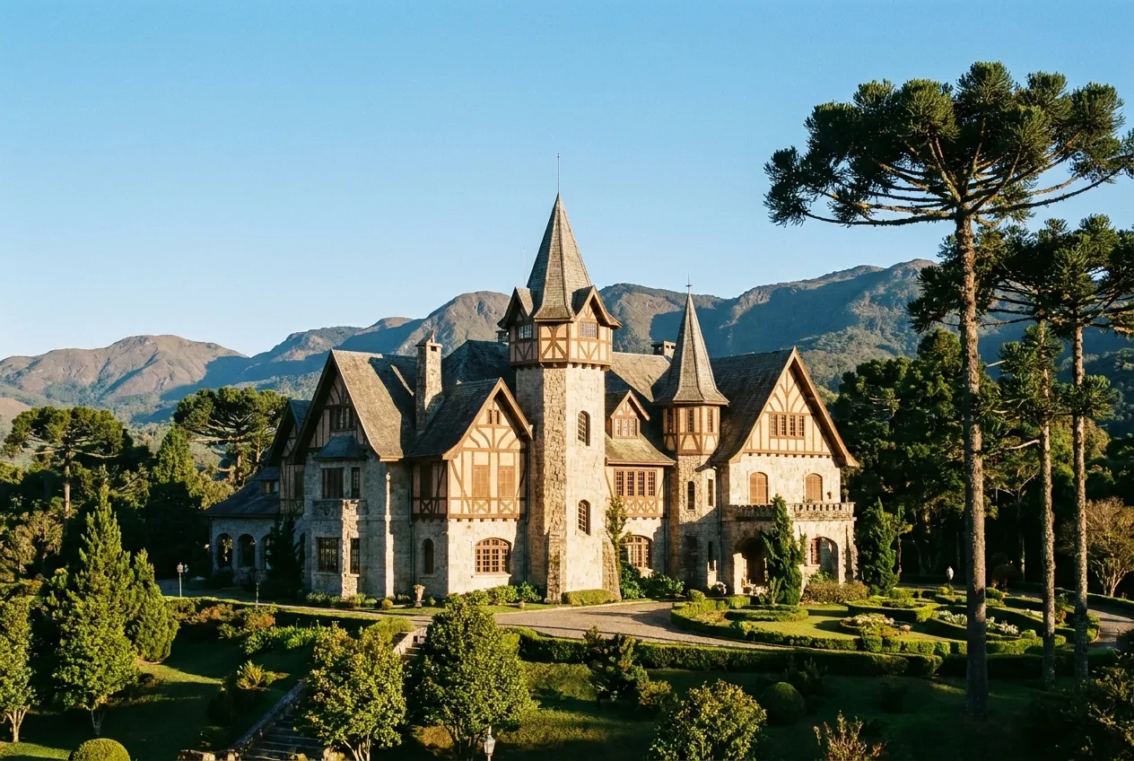 Fachada do Palácio Boa Vista em Campos do Jordão