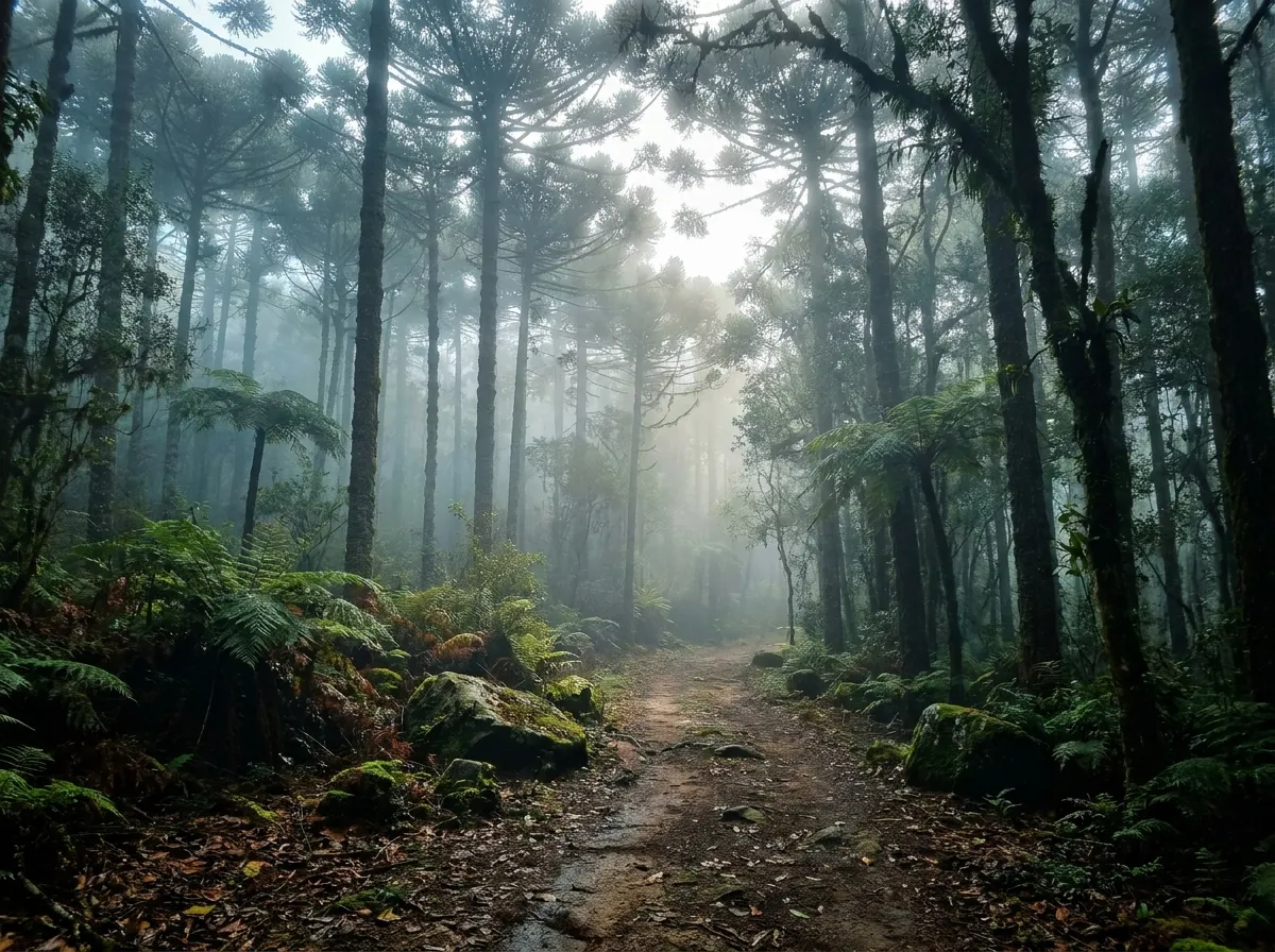 Trilha em meio à mata fechada a caminho da Cachoeira da Fumaça