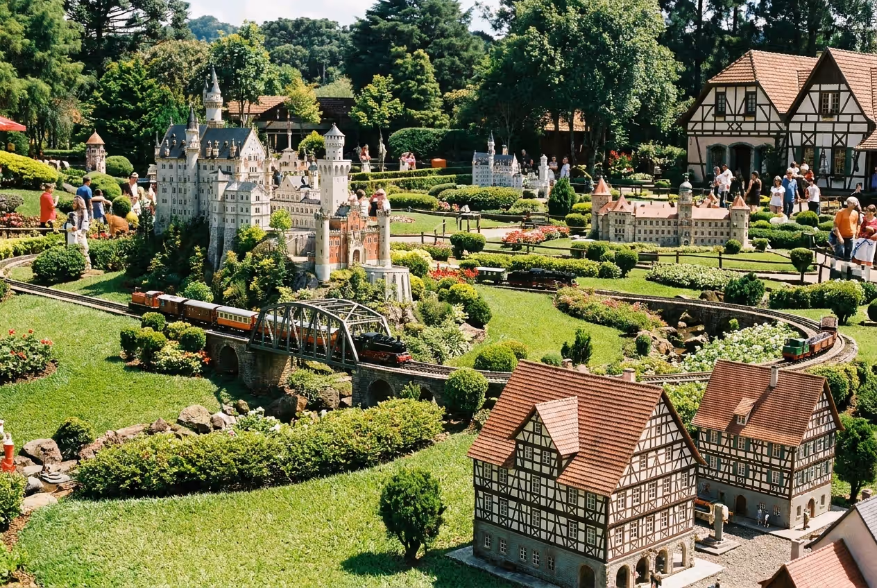Mini Mundo em gramado