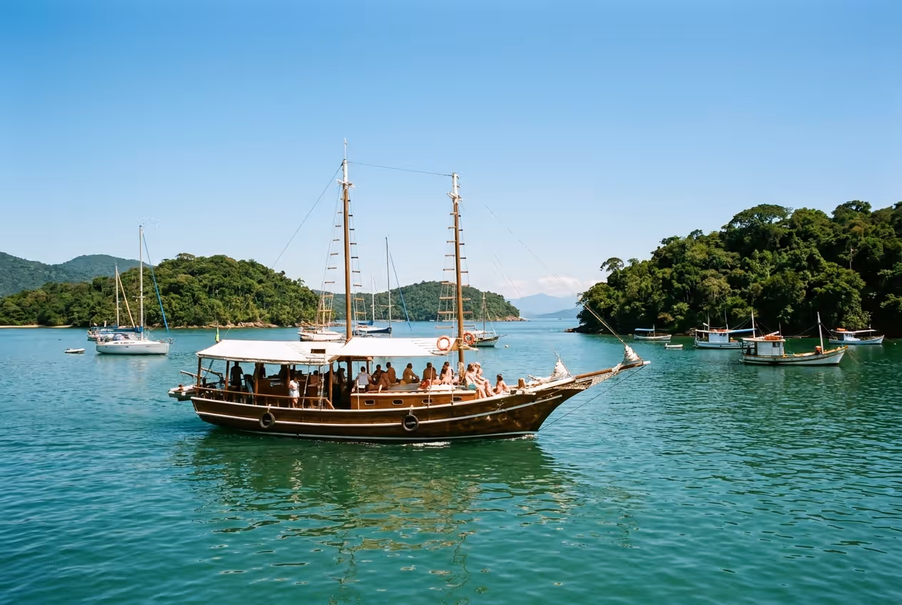 Passeio de escuna pela Baía de Paraty em paraty
