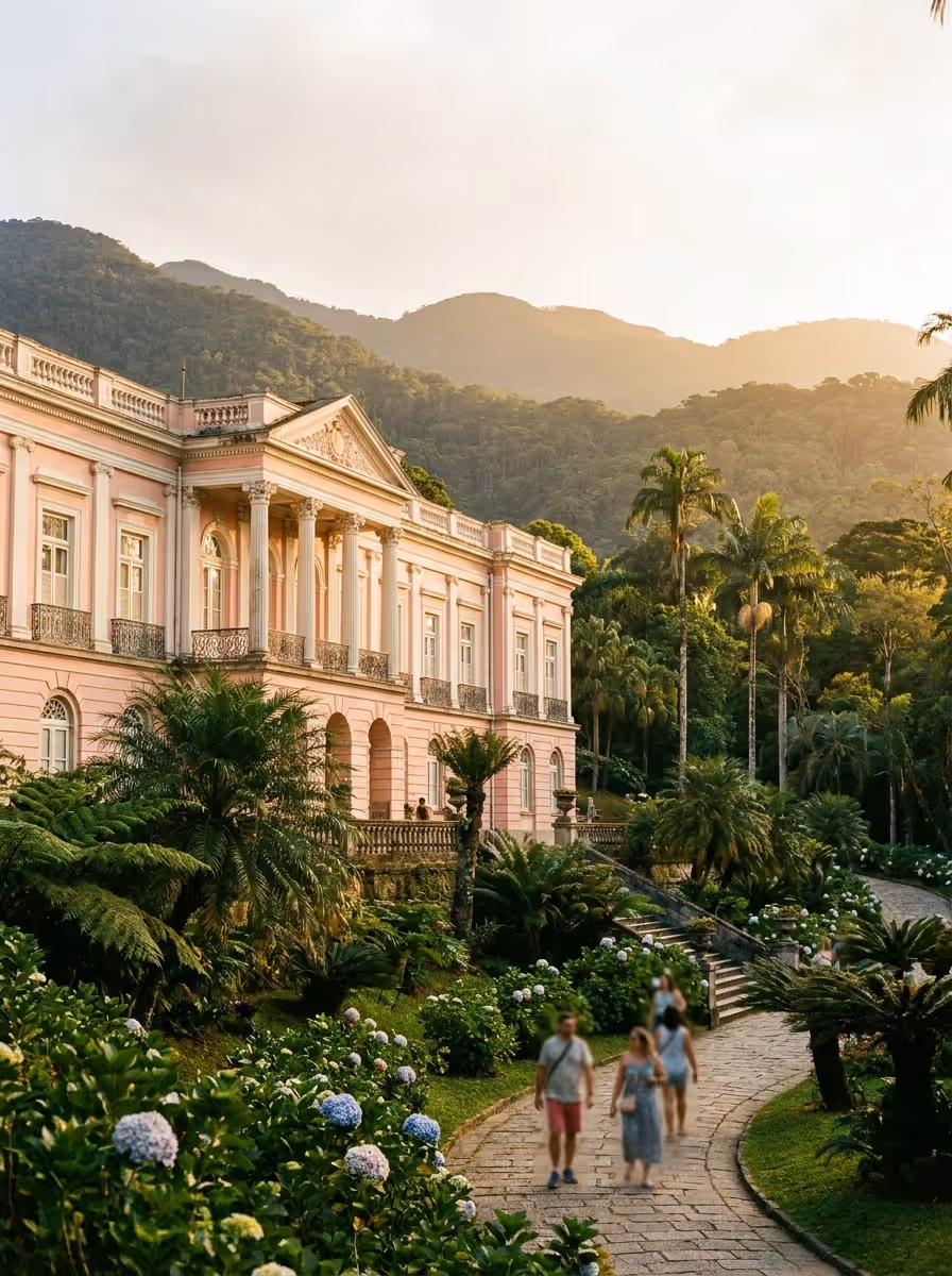 Fachada do Museu Imperial de Petrópolis, antigo palácio de verão de Dom Pedro II