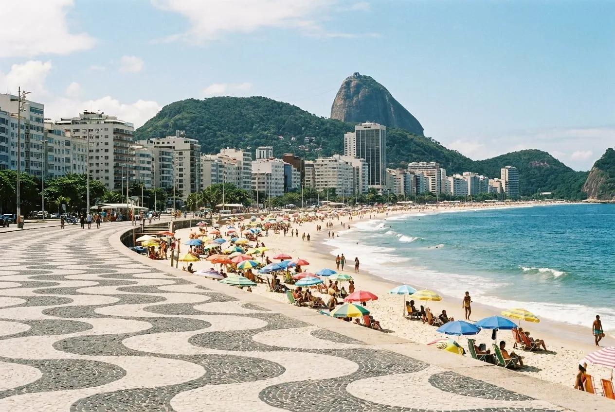 Praia de Copacabana em rio de janeiro