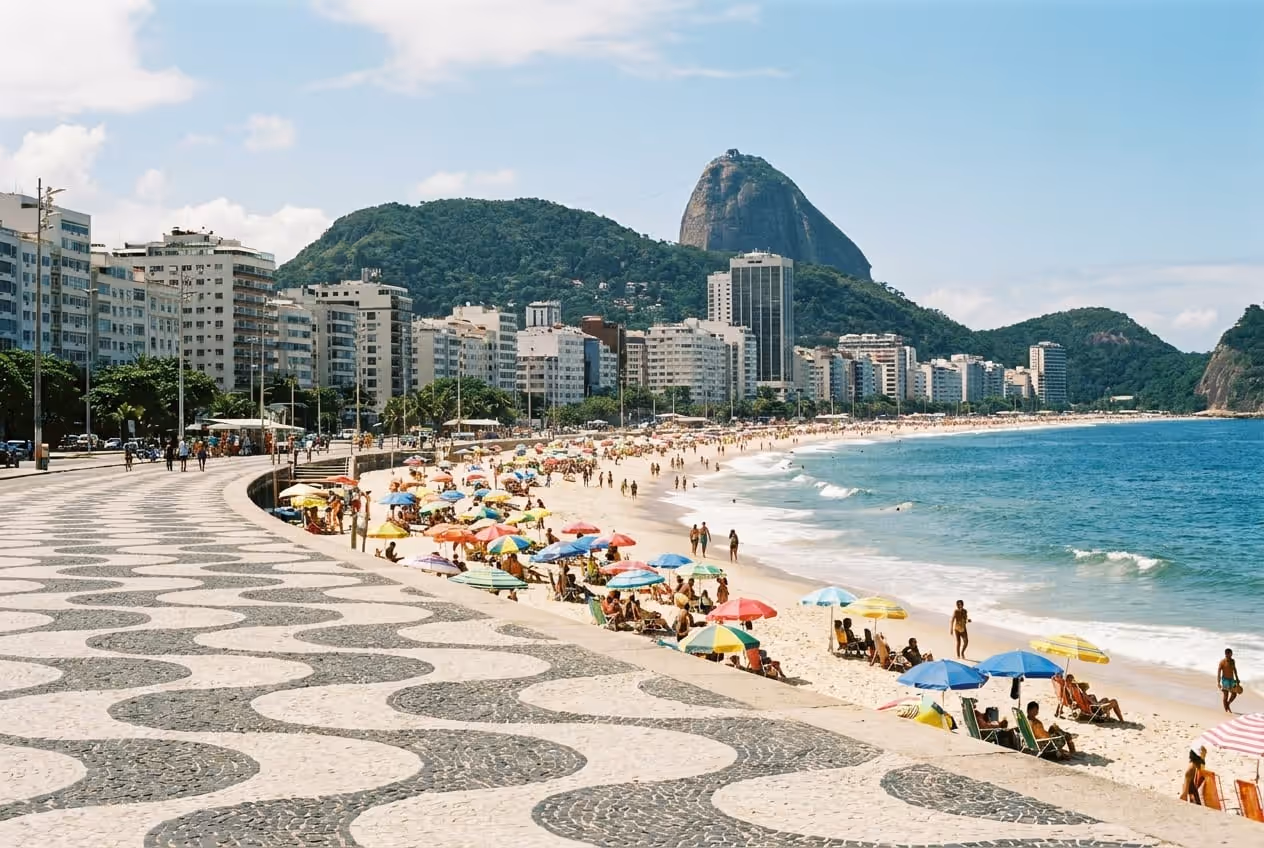 Praia de Copacabana em rio de janeiro